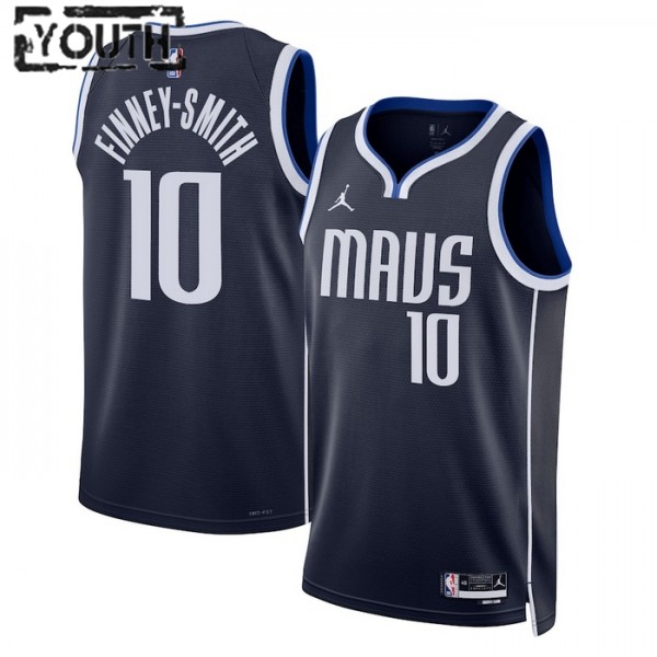 Dallas Mavericks Trikot Dorian Finney-Smith 10 Jordan 2022-23 Statement Edition Navy Swingman - Kinder